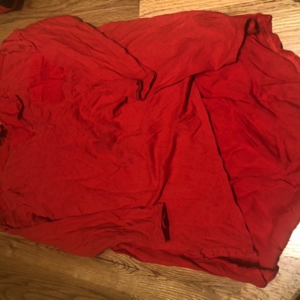 Red Lucky Brand shirt with pocket